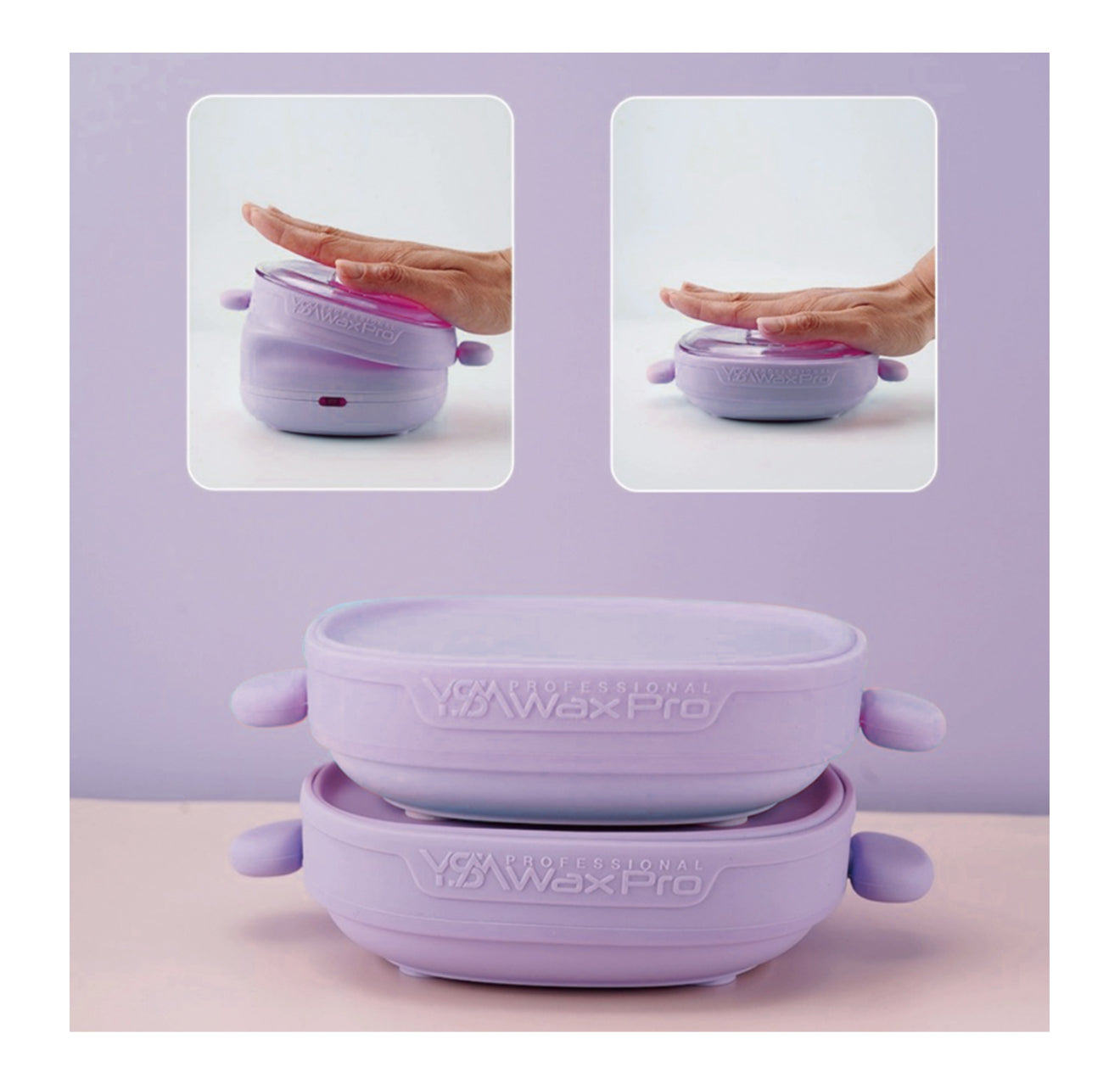 Collapsible silicone wax pot