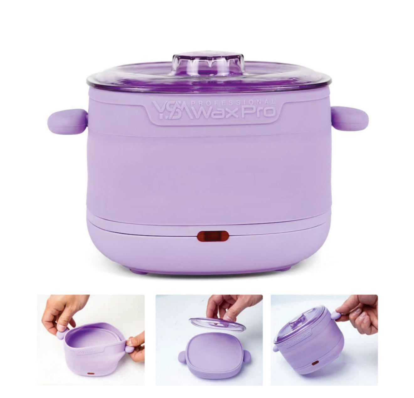 Collapsible silicone wax pot
