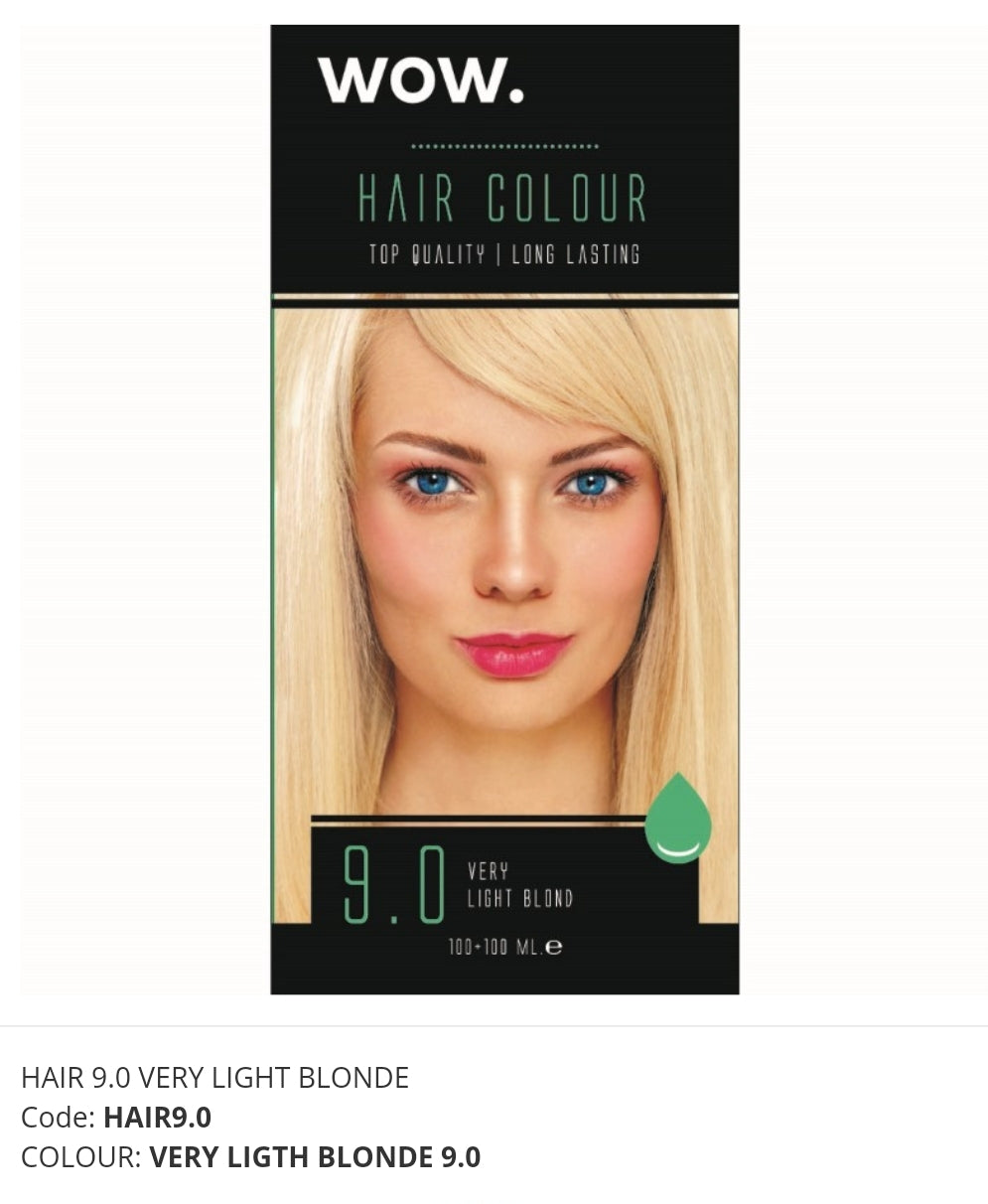 Wow Hair Colour 9.0 very light blonde